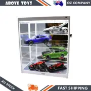 1:18 1:24 4 Layer LED Lights Cars Models Display Case Mirrored Back and Base