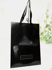 Alexander McQueen Black Paper Gift Bag Shopping Tote 9.75 X 13.5 X4.5