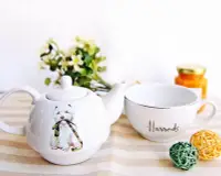 在飛比找Yahoo!奇摩拍賣優惠-茶藝師 英國哈羅斯陶瓷harrods茶具小狗熊套裝馬克杯情侶