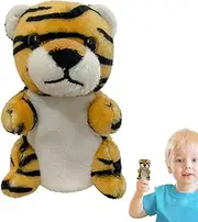 Walopola Animal Hand Puppets for Kids | Tiger Finger Puppets - Cute Tiger Finger Puppets Soft Plush Hippopotamus Hand Puppets for Toddler