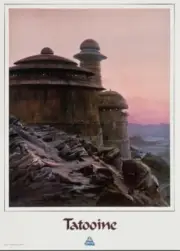 STAR WARS STAR TOURS AUTHENTIC 1986 VINTAGE TATOOINE TRAVEL POSTER! RARE SEALED!