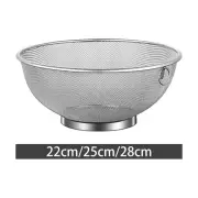 Storage Basket Fine Mesh Colander Fruit Bowl Snack Bread Bowl Multipurpose Metal