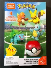 Construx Pokemon Kanto Partner Set [ Charmander Bulbasaur Squirtle Pikachu ] NEW