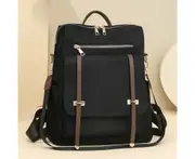 Nylon Women Backpacks Casual Travel Rucksack-Black