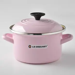 Le Creuset 琺瑯便利湯鍋 亮粉 18cm