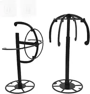 WEKADRIN 2pcs Wall Mounted Wig Stand Tabletop Hat Display Holder Sturdy Wig Care Organizer with Easy Installation Elegant Design for Home Decor Versatile Storage