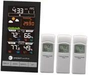 WS-2801-X3 Advanced Wireless Color Forecast Station w/ 3 Console + 3 Sensors