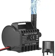 LAPOOH Submersible 12V Water Pump Electric 500L/H Small Fountain Pump with Max 4.9ft Lift, 1.6ft Wire and Suction Cup Base, Portable Mini Pump for Fish Tank, Pond, Aquarium, Pet Drinking