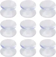 uxcell Soft Plastic Double Sided Suction Cup for Car 9 Pcs Clear
