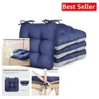 Elegant 15.5” Memory Foam Chair Cushions - Soft Indoor/Outdoor Dining Pads