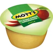 Mott s Unsweetened Applesauce, 3.9 Ounce, 72 Per Case