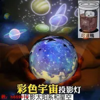 在飛比找露天拍賣優惠-彩色魔鑽投影燈夢幻宇宙星空燈智能旋轉小夜燈USB燈