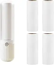 Mini Lint Roller with Cover & 4 Refills, Portable Sticky Roller for Pet Hair Remover, Clothes, Dust, Dandruff, Reusable Travel Lint Brush for Home, Office, Car – Compact & Handy