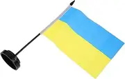 Yardwe Ukrainian Flag Desk Accessory Flag Cake Topper Decor Handheld Ornament