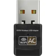 WiFi Wireless Dongle Adapter 2.4GHz 5GHz Dual Band 600Mbps USB