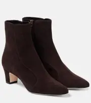 [Manolo Blahnik] Manolo Blahnik Myconia 50 suede ankle boots AU 8 brown