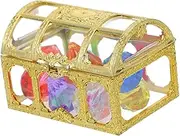 UPKOCH 1set Boys and Girls Simulation Gemstones Treasure Chest Box with Fake Diamonds for Creative Play Birthday Classroom Prizes and Pool Decorations