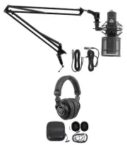 Rockville PC Gaming Streaming Twitch Bundle: RCM PRO Microphone+Headphones+Boom