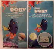 SET of Finding Dory - Glitter Bracelet Tattoos & Stickers & Valentines Nemo New