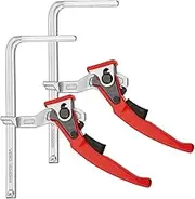 Acofuns 2PCS Alloy Steel Upgrade Ratchet Track Saw Rail Clamp MFT Clamp for MFT Table and Rail System Woodworking Clamp