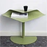 Side Table Small Side Table Accent Table,Irregular End Table Edge Table, Metal Nightstand Coffee Table Snack Table, for Small Spaces, Bedside, Couch End Tables Living Room(Green)