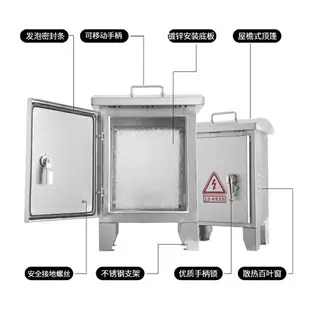 布線箱 304儀表立柱箱ip65帶支架配電箱電控箱落地箱工地臨時電箱『XY12500』