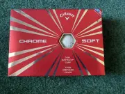 ONE (1) DOZEN PREMIUM CALLAWAY CHROME SOFT GOLF BALLS NIB MADE IN USA