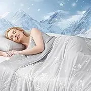 Snuggle Sac Cooling Comforter Twin Size, Breathable Cooling Blankets for Hot Sleepers and Night Sweats, Summer Comforters for Twin Size Bed, Soft Lightweight Blankets,68x90 Inches, Cool Gray