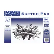 Jasart A3 Sketch Pad 100-Pages Rect Drawing/Painting Cartridge Paper Acid Free