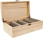 ARTIBETTER Portable Coin Storage Box Coin Holder with Capacity for Protection and Organization Wood Design for Collectors and Item Storage