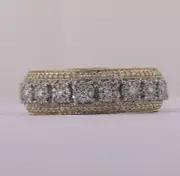 10kt Yellow Gold Mens Round Diamond Statement Cluster Ring 1-1/4 Cttw