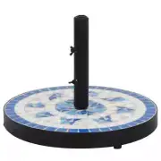 NNEVL Parasol Base Blue and White Round 12 kg