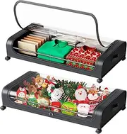 Yoleduo Underbed Storage Containers with Wheels,2 Pack Under bed Shoe Storage Organizer Box with Clear Lid Drawer Bins Bag for Organizing Clothes, Blanket,Shoe Bedroom (2 pieces, Large Black)