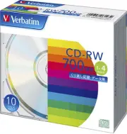 Verbatim Verbatim Repeat Recording CD-RW 700MB 10 Discs Silver Disc 1-4x Speed ​