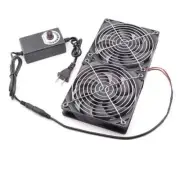 12CM large airflow pet kennel cooling fan farm speed control 2 fan