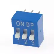 Lot10 DIP Switch 3 Positions 2.54mm Pitch Through Hole Silver Top Actuated Slide