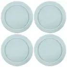 Pyrex 7202-PC 1 Cup Muddy Aqua Blue Storage Replacement Lid (4-Pack)