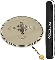 Mahjong Mat Round Mahjong Table Cover,Thickened,Anti Slip, and Noise Proof for Blackjack, Poker, Bridge, Board Games, Dice Games(Light Camel Color,60C