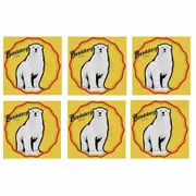Country Kitchen Glass Coasters Set of 6 Bundy Rum Dining