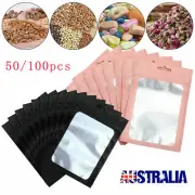 50x Mylar Pouch Zip Lock Food Storage Foil Bags Smell Proof Bags Heat Seal AU