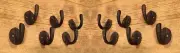 TWELVE (12) Wall Coat Hooks Cast Iron Rustic 1 1/2" Tall Twelve (12) 0170-01203