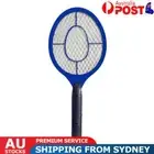 Bug Zapper Racket Electric Fly Swatter Handheld Battery Powered Zapper (Blue)