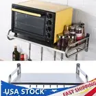 Microwave Oven Rack Kitchen Wall-Mounted Storage Shelf Counter Stainless Steel