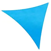 COLOURTREE Triangle Sun Shade Sail Screen Canopy 16' Patio+Pergola Cover Blue