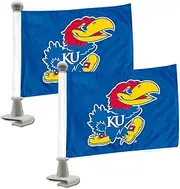 ProMark NCAA Kansas Jayhawks Flag Set 2-Piece Ambassador Style, Team Color, One Size