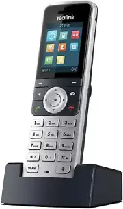 W53H Cordless DECT IP Phone, Base Station Not Included, 1.8-Inch Color Display.