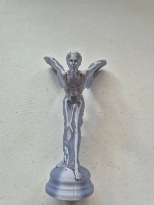 Rolls Royce RR Inspired Spirit Of Ecstasy Silver Lady Statue Replica Shiny Silk