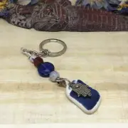 Egyptian Sea Pottery Hamsa (hand Of Fatima) diffuser keychain