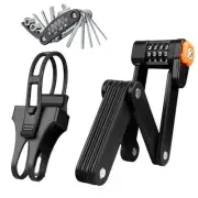 Folding Bike Lock Anti-Theft Foldable Bicycle Lock 4-Digit Combination Bike