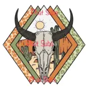 Sublimation Print Diamond Bull Skull Western Ready To Press Heat Transfer
